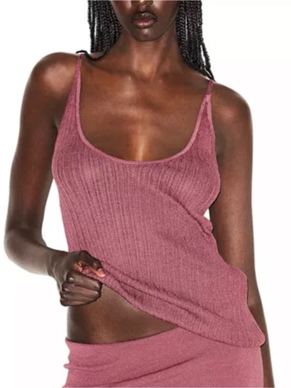 Skims Sheer Knit Tank